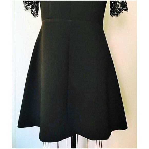 BA&SH Black Lace Open Back Verlaine Dress 10 NWT Elegant Coquette Cocktail Party - Picture 9 of 15